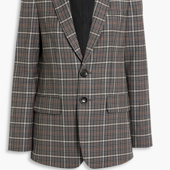 NWT Tibi Gabe cutout checked Twill Blazer Size 2 - Picture 4 of 12